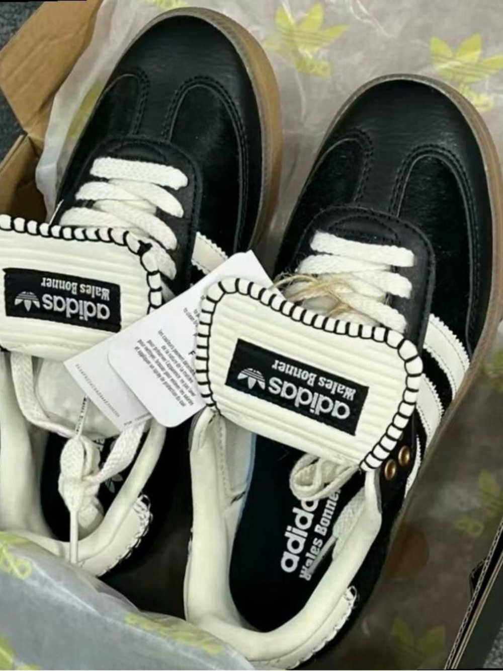 Wales Bonner X Adidas Samba Pony Sneakers - Black & Cream - Picture 4 of 5